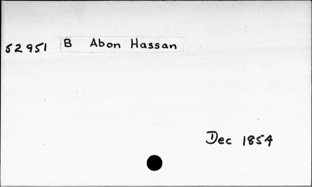 Catalogue card for 1852-1899