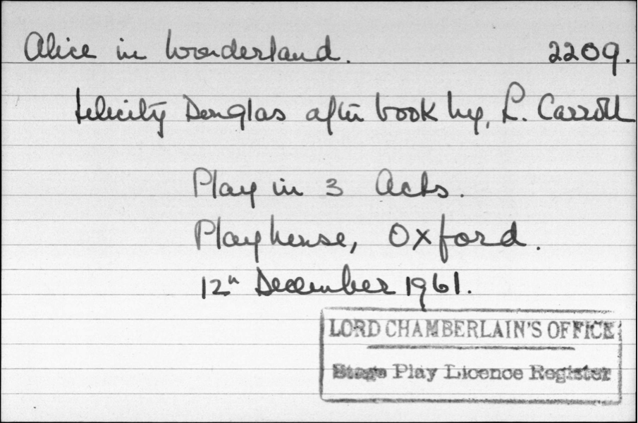 Correspondence card