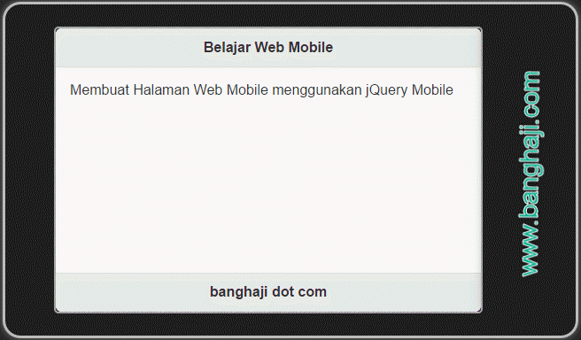 Halaman web mobile menggunakan jQuery Mobile