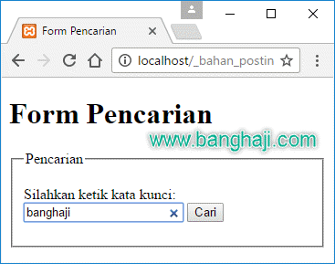Form Pencarian HTML5