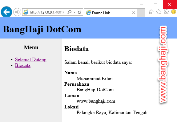 Contoh Script Html Biodata - Isupercoder