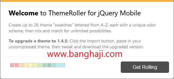 jQuery Mobile Custom Themes - Get Rolling