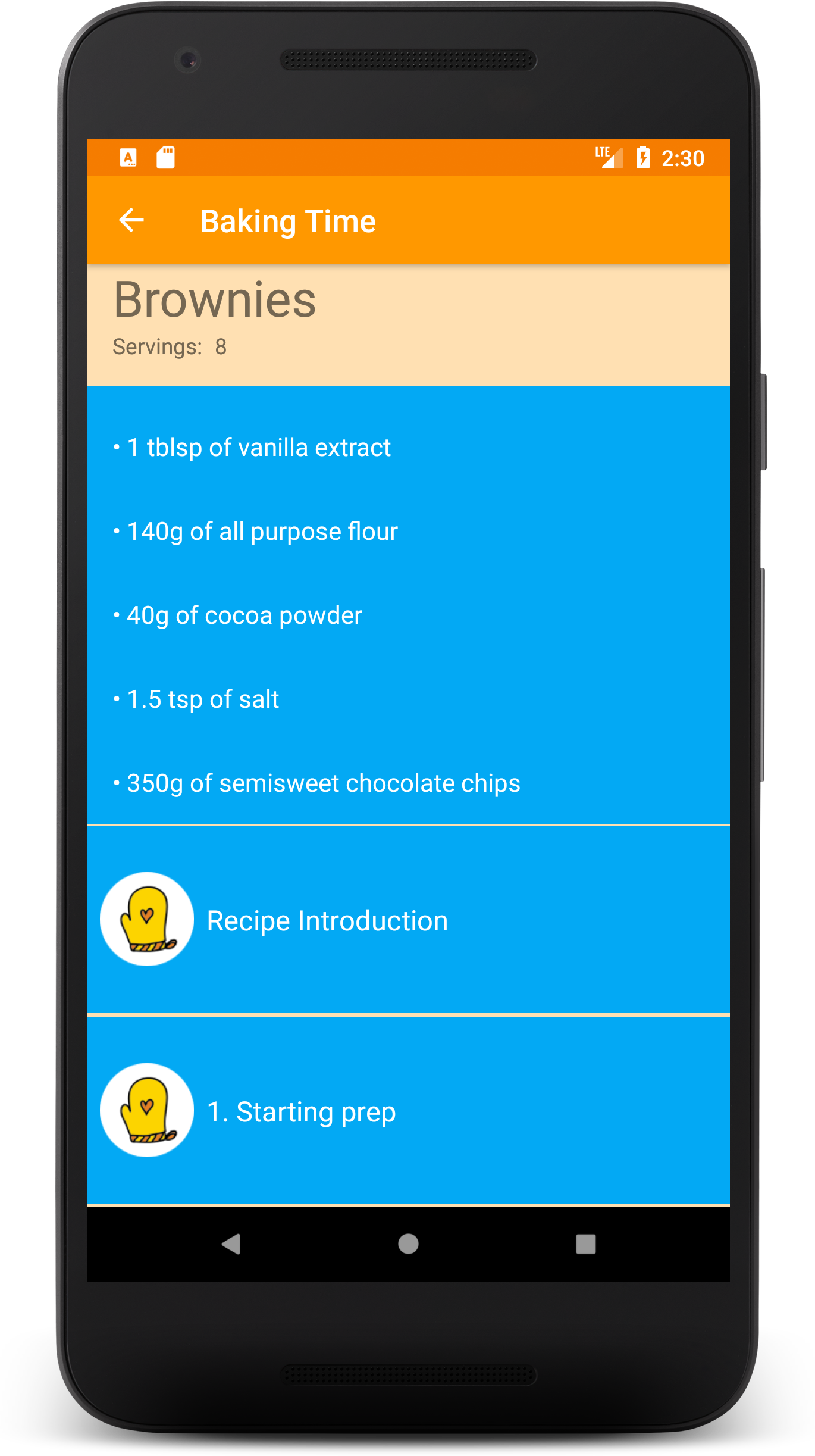 mobile ingredients step detail
