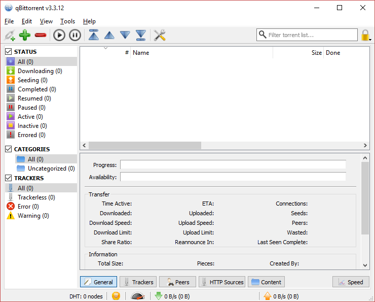 qbittorrent screenshot