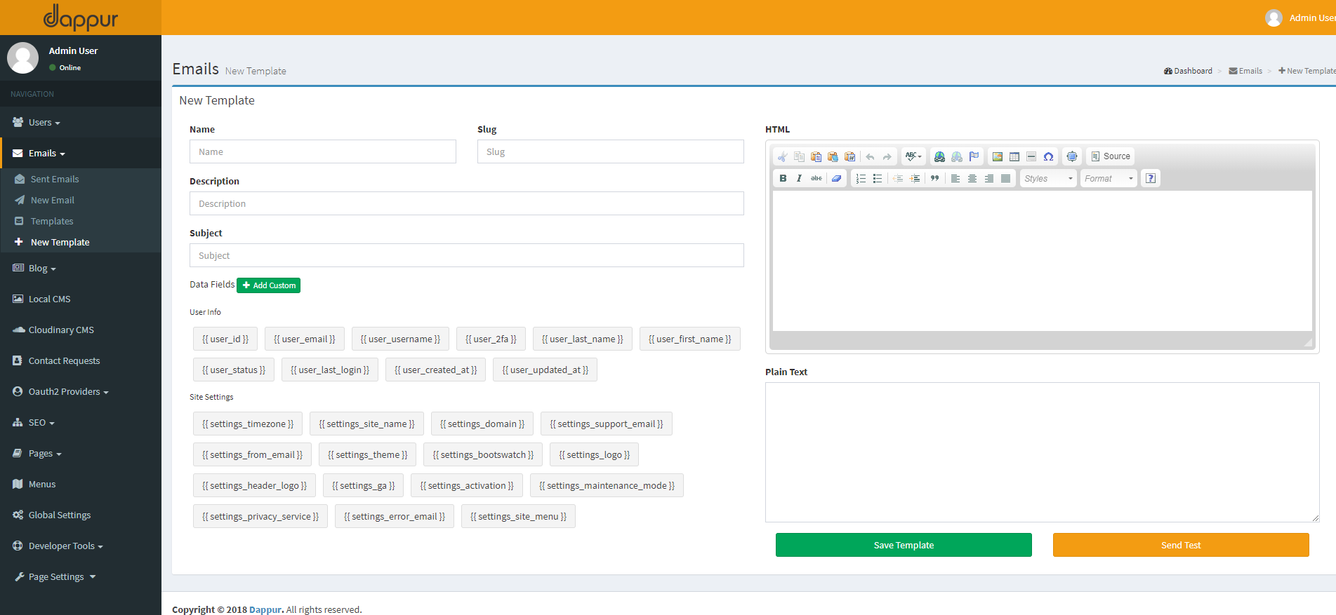 New Template alt text