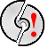 Symbol: Beschädigter Datenträger (teilweise unlesbar)