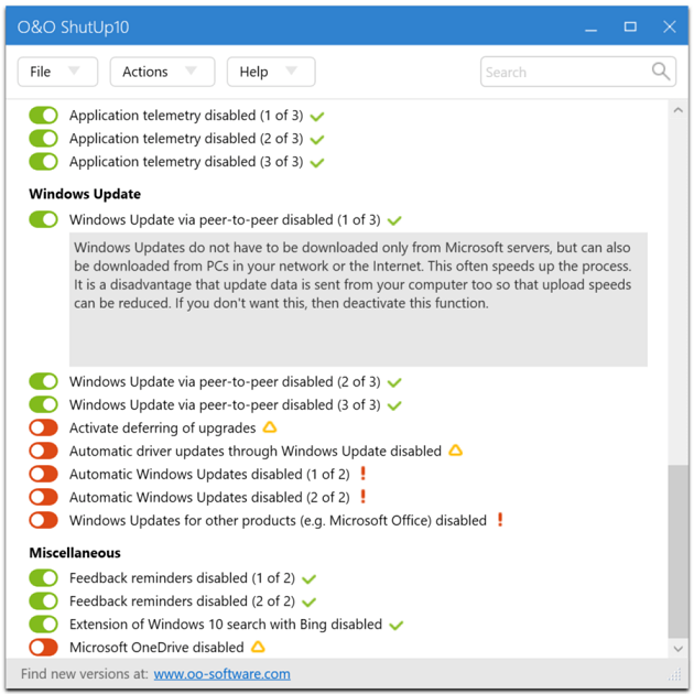 O&O ShutUp10++ – Free antispy tool for Windows 10 and 11