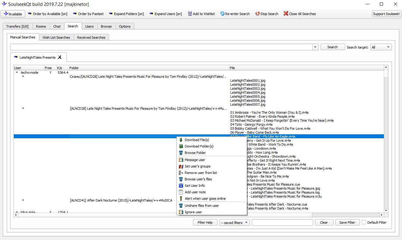 What is Soulseek?, Soulseek Downloads