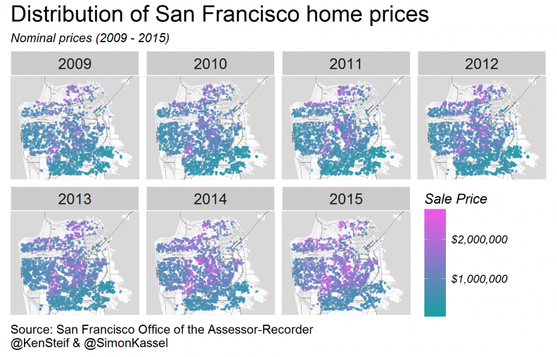 Mapping San Francisco home prices using R