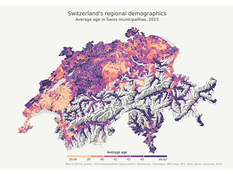 Combine choropleth data with raster maps using R