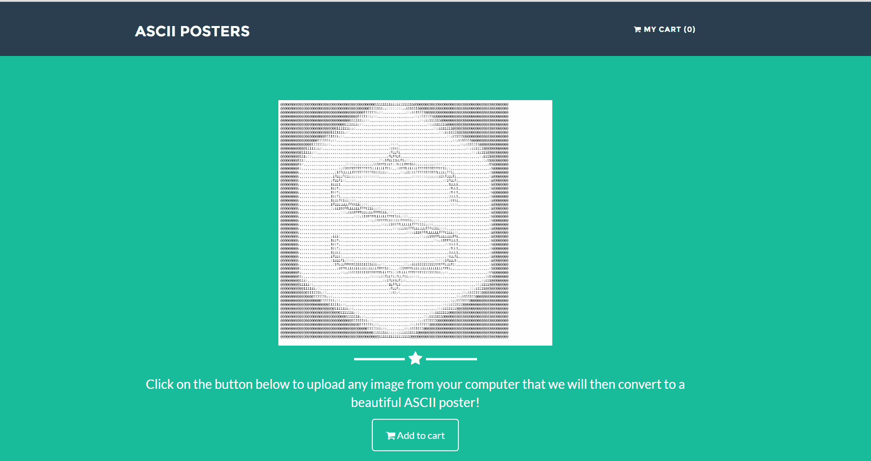 Add Ascii Poster to cart demo