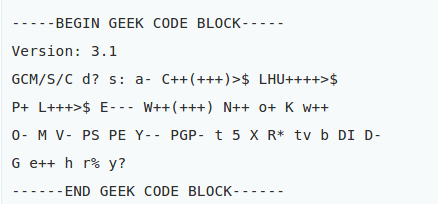 Geek Code